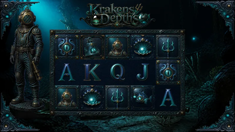 Krakens Depths — slot art generated from one prompt